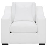 Coaster Furniture Ashlyn 509893 Upholstered Sloped Arm Accent Chair - White IMAGE 3