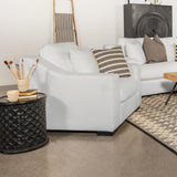  Coaster Furniture Ashlyn 509893 Upholstered Sloped Arm Accent Chair - White IMAGE 9