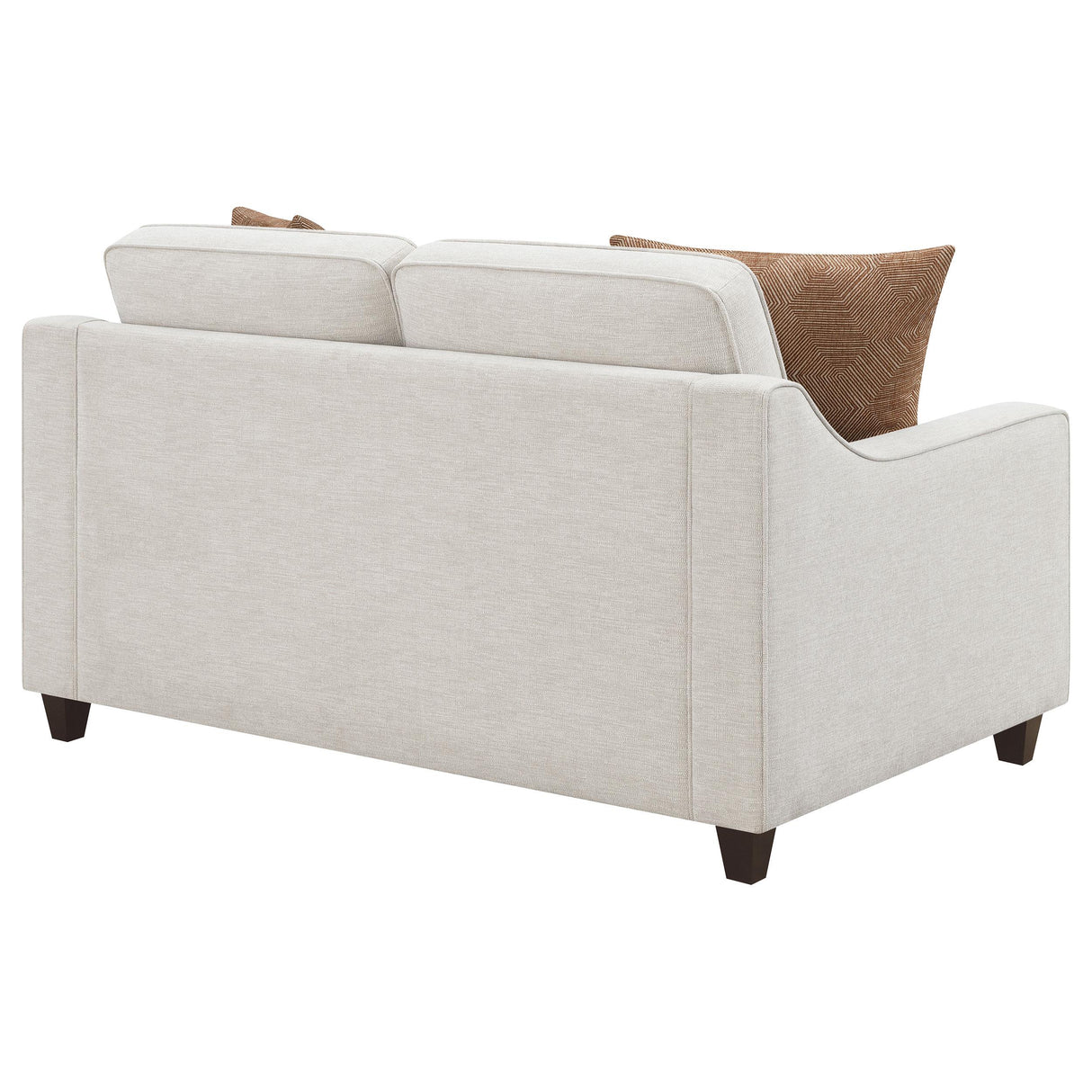  Coaster Furniture Christine 552062 Upholstered Sloped Arm Loveseat - Beige IMAGE 6