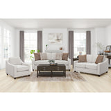  Coaster Furniture Christine 552062 Upholstered Sloped Arm Loveseat - Beige IMAGE 9