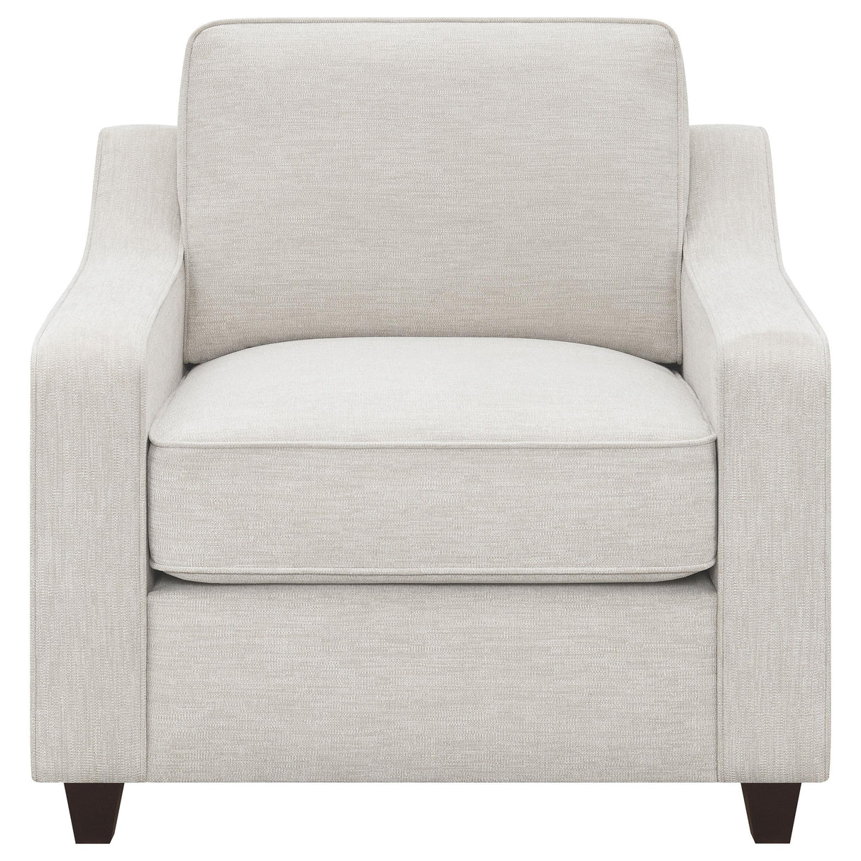  Coaster Furniture Christine 552063 Upholstered Sloped Arm Accent Chair - Beige IMAGE 2