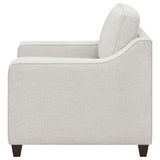  Coaster Furniture Christine 552063 Upholstered Sloped Arm Accent Chair - Beige IMAGE 4