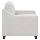  Coaster Furniture Christine 552063 Upholstered Sloped Arm Accent Chair - Beige IMAGE 7