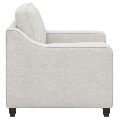  Coaster Furniture Christine 552063 Upholstered Sloped Arm Accent Chair - Beige IMAGE 7