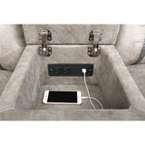  Coaster Furniture Greer 651352 Upholstered Motion Reclining Loveseat - Taupe IMAGE 9