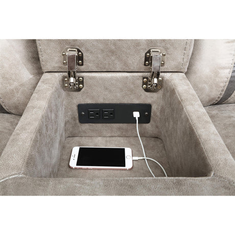  Coaster Furniture Greer 651352 Upholstered Motion Reclining Loveseat - Taupe IMAGE 9