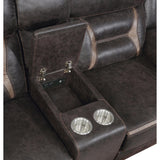 Coaster Furniture Greer 651355 Upholstered Motion Reclining Loveseat - Brown IMAGE 7