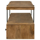  Coaster Furniture Otto 703243 5-Drawer Mango Wood 70" TV Stand Media Console - Brown IMAGE 6