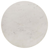  Coaster Furniture Aldis 703717 Round Marble Top Side End Table - White and Natural IMAGE 5