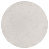  Coaster Furniture Aldis 703718 Round Marble Top Coffee Table - White and Natural IMAGE 5