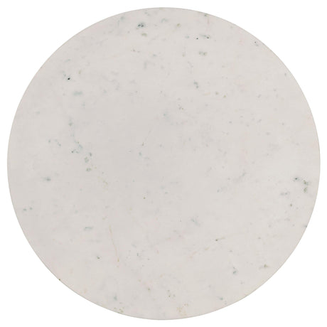  Coaster Furniture Aldis 703718 Round Marble Top Coffee Table - White and Natural IMAGE 5