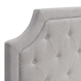  Steve Silver Furniture Alta Queen Headboard Bed Grey Fabric IMAGE 6
