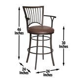 Steve Silver Furniture Bayview Swivel Barstool IMAGE 10