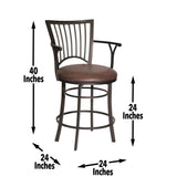  Steve Silver Furniture Bayview Swivel Counter Stool IMAGE 8