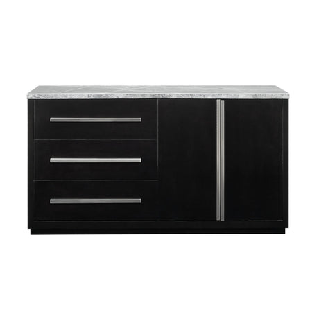  Steve Silver Furniture Camila Gray Marble Top Server IMAGE 1