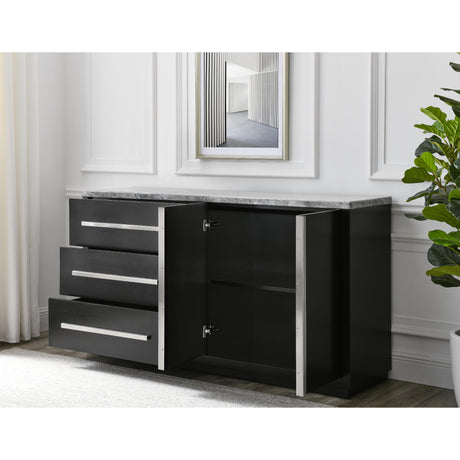  Steve Silver Furniture Camila Gray Marble Top Server IMAGE 4