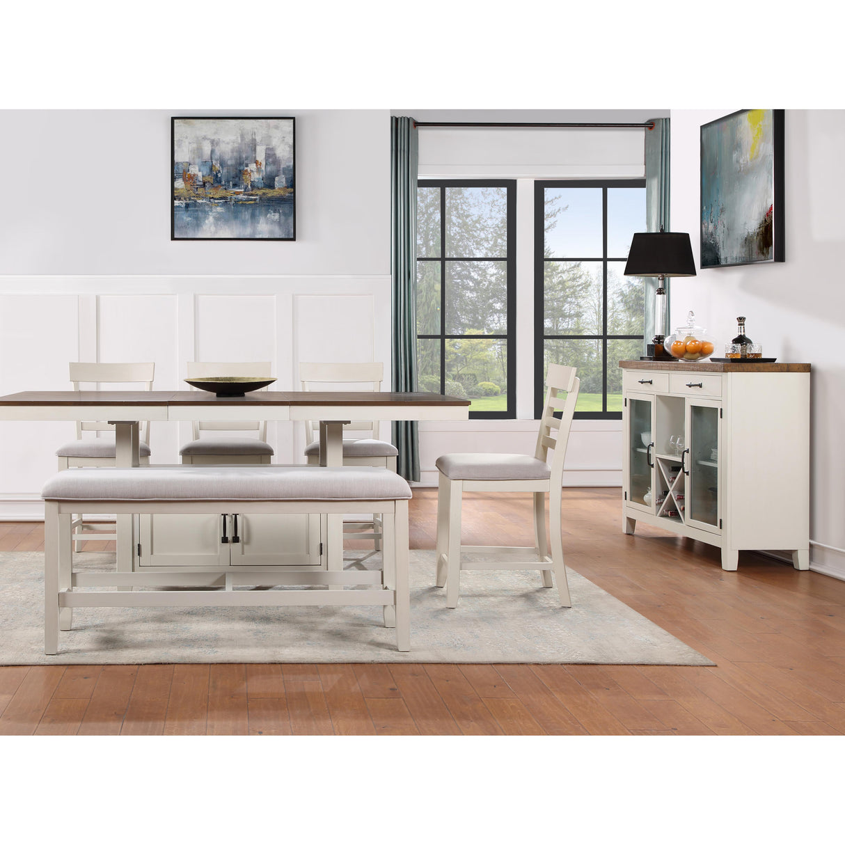  Steve Silver Furniture Hyland Counter Table Brown IMAGE 11
