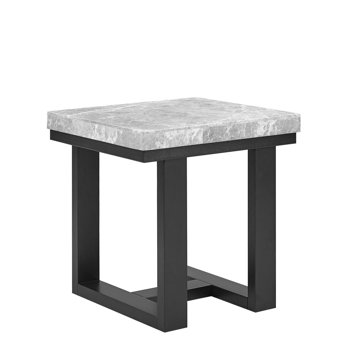  Steve Silver Furniture Lucca Gray Marble Top End Table IMAGE 2
