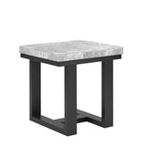  Steve Silver Furniture Lucca Gray Marble Top End Table IMAGE 2