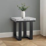  Steve Silver Furniture Lucca Gray Marble Top End Table IMAGE 5