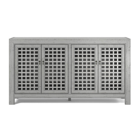  Steve Silver Furniture Rio 4 Door Accent Cabinet Grey IMAGE 1