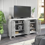  Steve Silver Furniture Rio 4 Door Accent Cabinet Grey IMAGE 10