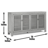  Steve Silver Furniture Rio 4 Door Accent Cabinet Grey IMAGE 11