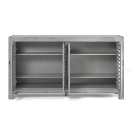  Steve Silver Furniture Rio 4 Door Accent Cabinet Grey IMAGE 2