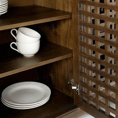  Steve Silver Furniture Rio 4 Door Accent Cabinet Mocha IMAGE 13