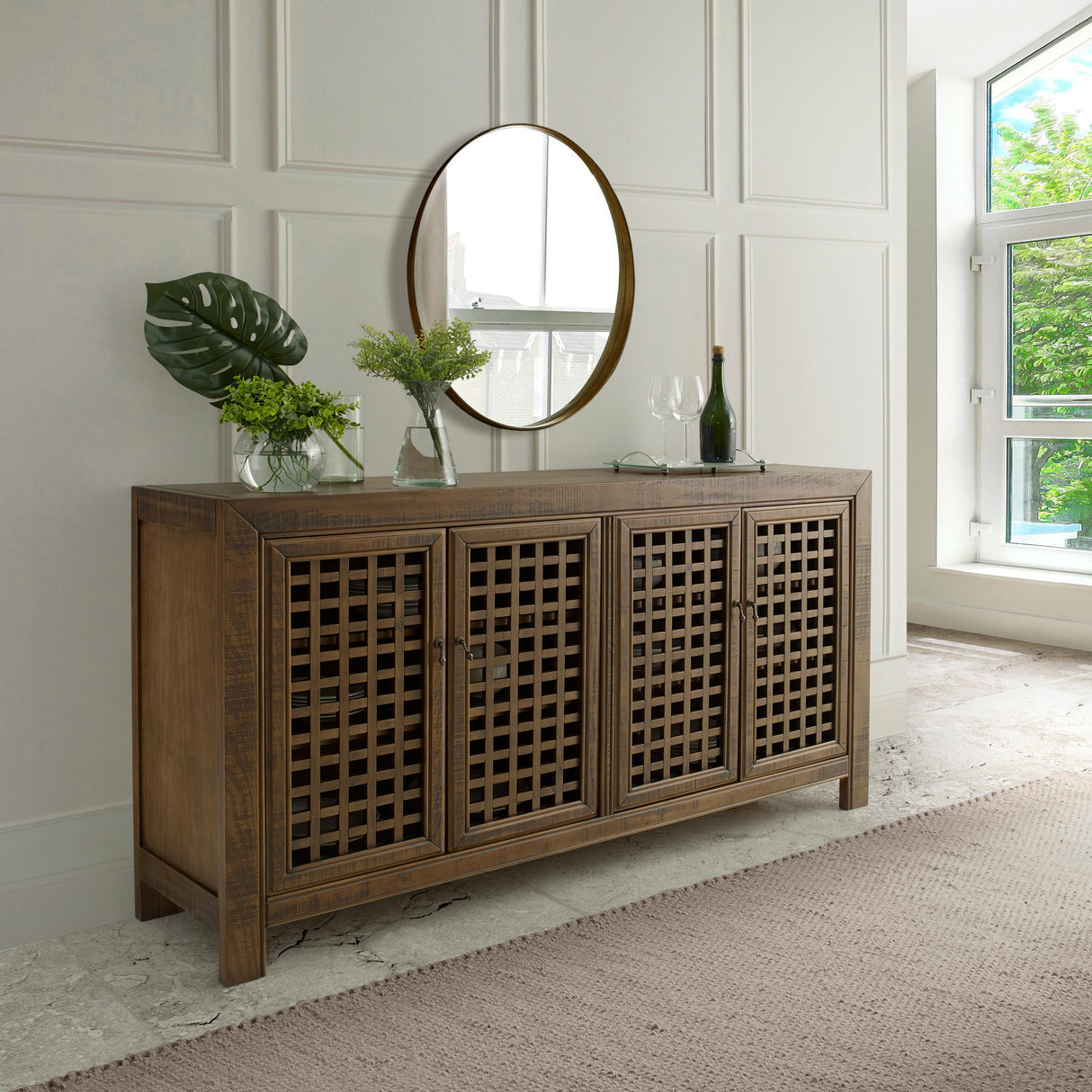  Steve Silver Furniture Rio 4 Door Accent Cabinet Mocha IMAGE 14