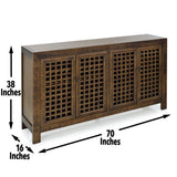  Steve Silver Furniture Rio 4 Door Accent Cabinet Mocha IMAGE 16