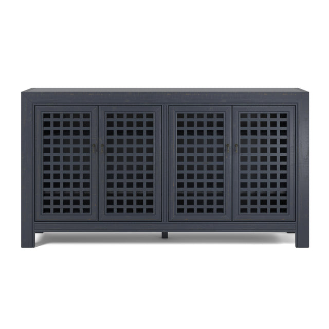  Steve Silver Furniture Rio 4 Door Accent Cabinet Navy IMAGE 1