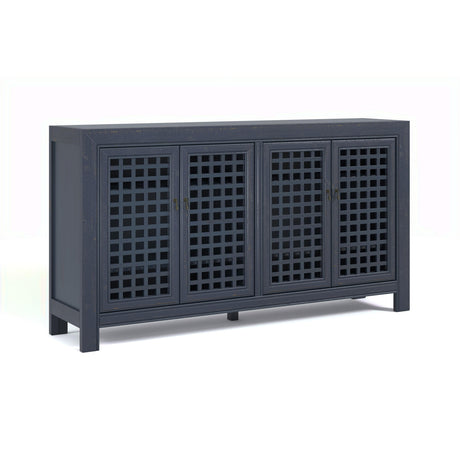  Steve Silver Furniture Rio 4 Door Accent Cabinet Navy IMAGE 3