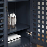 Steve Silver Furniture Rio 4 Door Accent Cabinet Navy IMAGE 4
