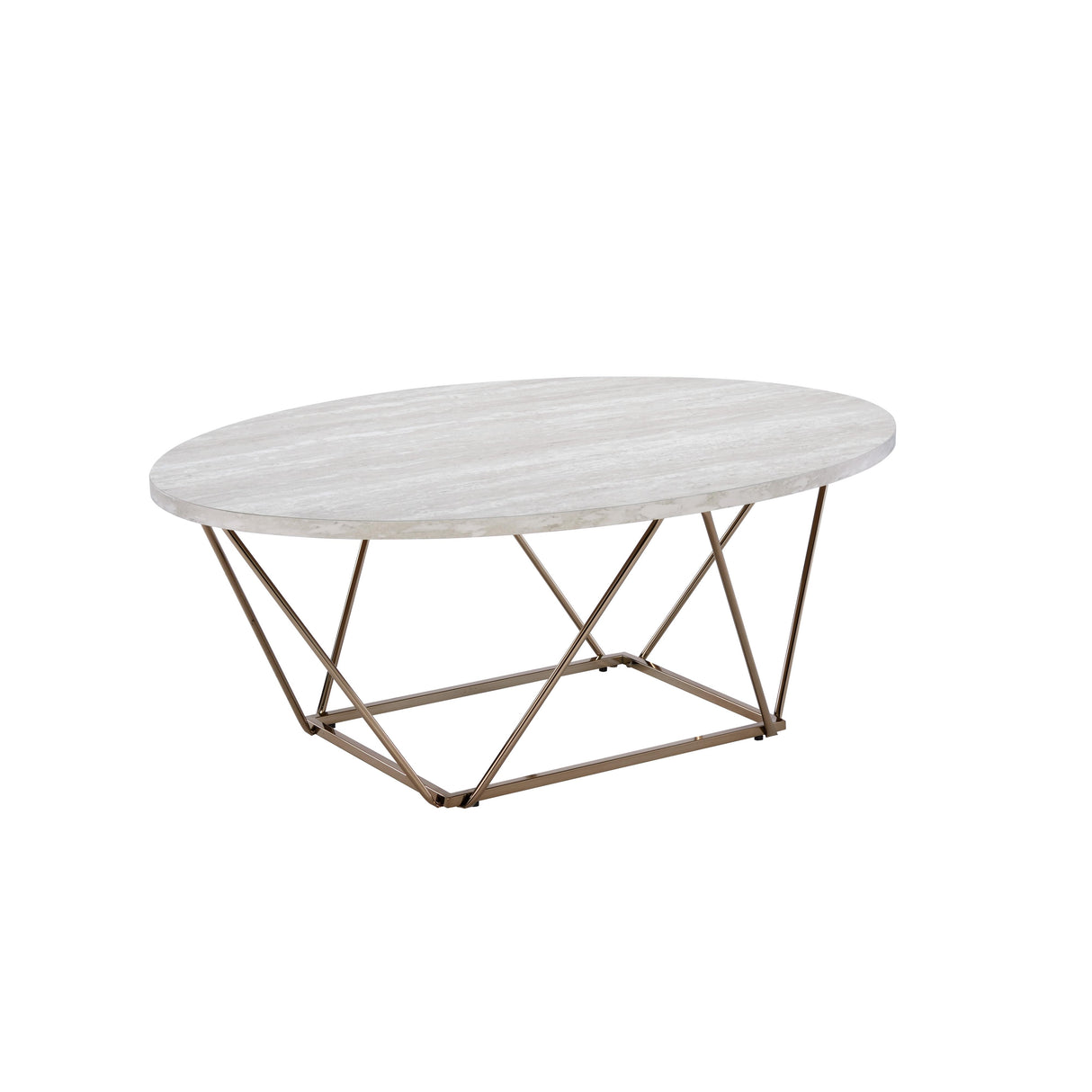  Steve Silver Furniture Rowyn Faux Marble Top Cocktail IMAGE 1