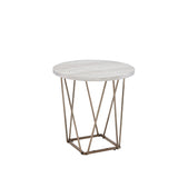  Steve Silver Furniture Rowyn Faux Marble Top End Table IMAGE 1