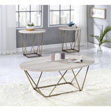  Steve Silver Furniture Rowyn Faux Marble Top End Table IMAGE 4