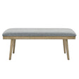  Steve Silver Furniture Vida Gray Polyester Dining Bench IMAGE 1