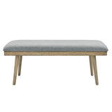  Steve Silver Furniture Vida Gray Polyester Dining Bench IMAGE 1