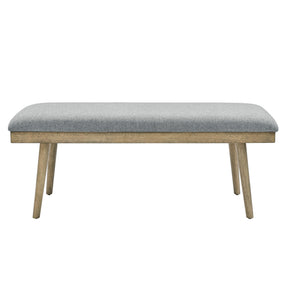  Steve Silver Furniture Vida Gray Polyester Dining Bench IMAGE 1