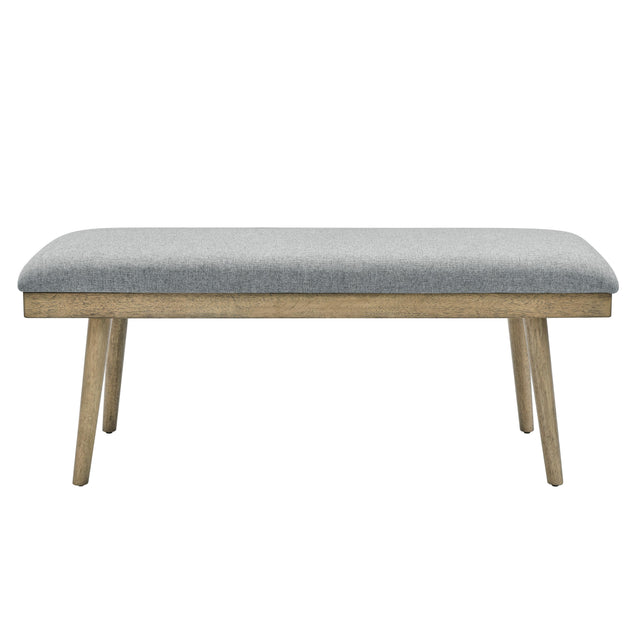  Steve Silver Furniture Vida Gray Polyester Dining Bench IMAGE 1