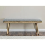  Steve Silver Furniture Vida Gray Polyester Dining Bench IMAGE 4