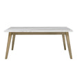  Steve Silver Furniture Vida White Marble Top Dining Table IMAGE 1