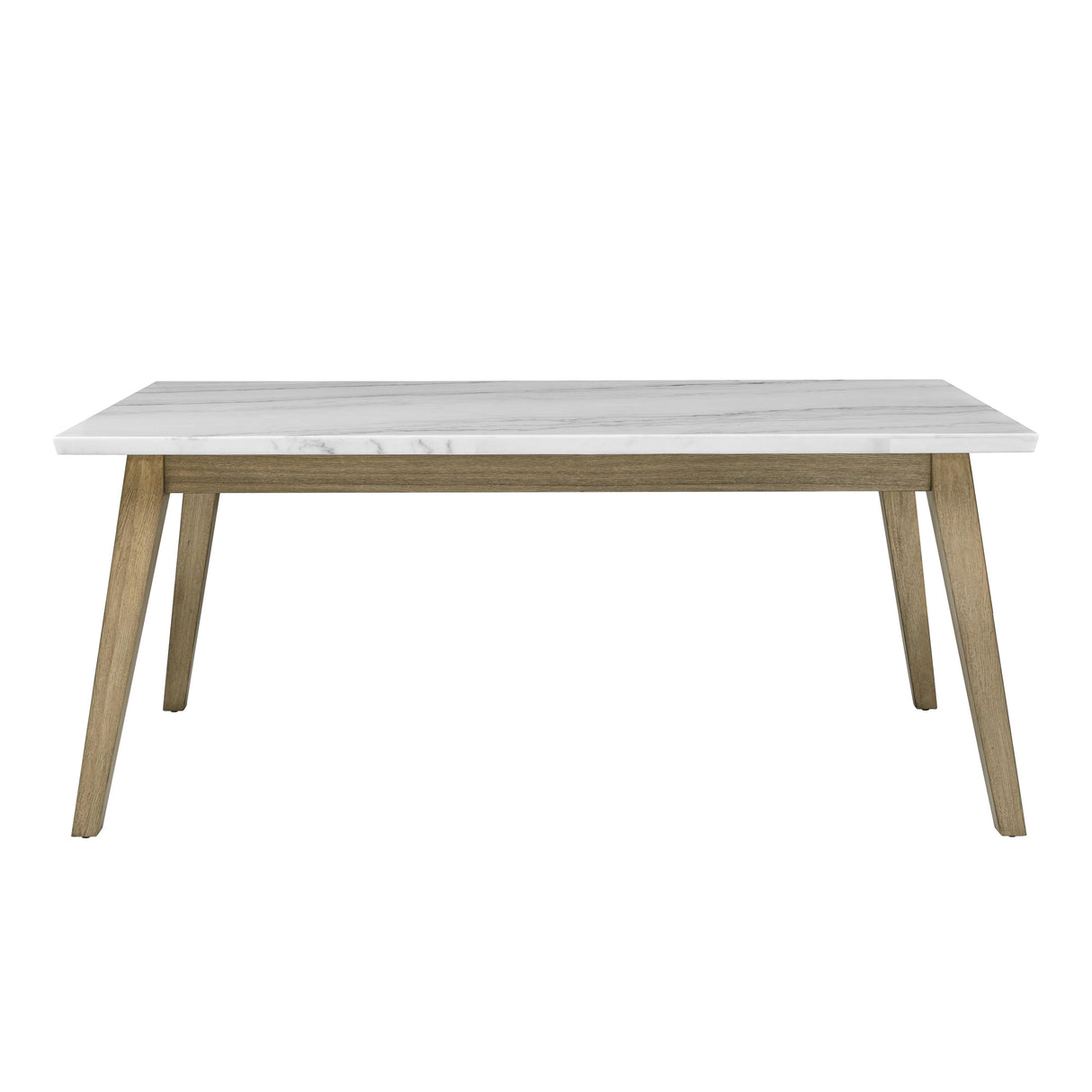  Steve Silver Furniture Vida White Marble Top Dining Table IMAGE 1