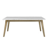  Steve Silver Furniture Vida White Marble Top Dining Table IMAGE 1