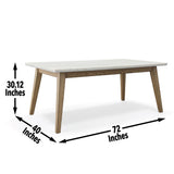  Steve Silver Furniture Vida White Marble Top Dining Table IMAGE 12