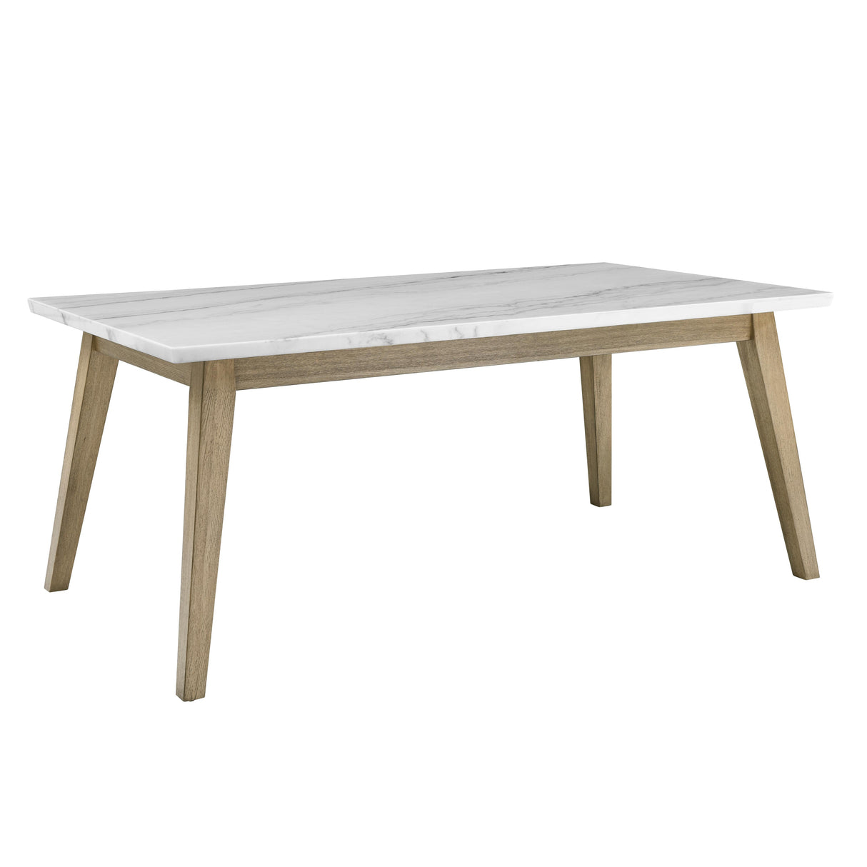  Steve Silver Furniture Vida White Marble Top Dining Table IMAGE 2