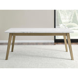  Steve Silver Furniture Vida White Marble Top Dining Table IMAGE 6