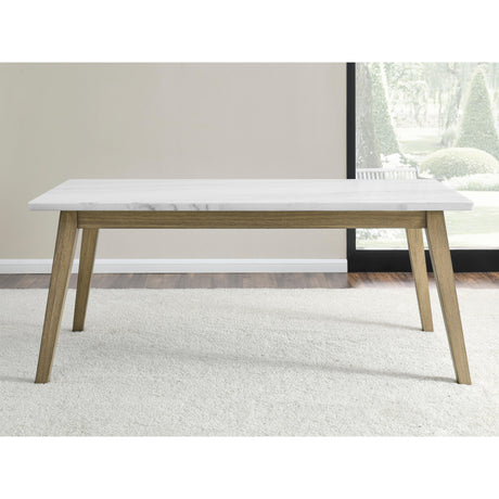  Steve Silver Furniture Vida White Marble Top Dining Table IMAGE 6