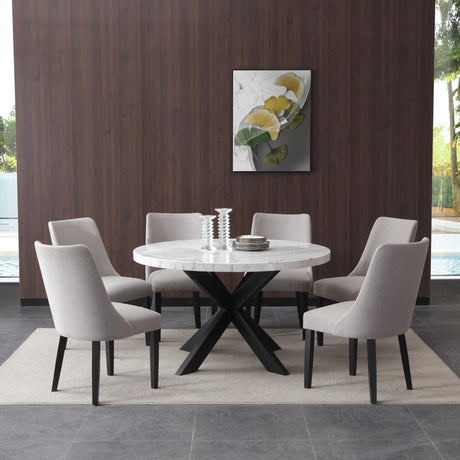  Steve Silver Furniture Xena Upholstered Gray SideChair IMAGE 7
